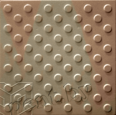 Формы для тактильной плитки с конусообразными рифами 400х400х67