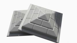 Форма пласт. Крышка на столб 2.2.2 "Пирамида кирпичная"