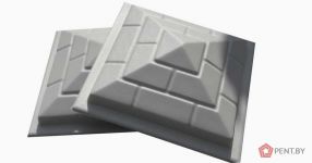 Форма пласт. Крышка на столб 2.2.1 "Пирамида кирпичная"