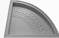 Форма пластиковая "Ступень с орнаментом угловая"